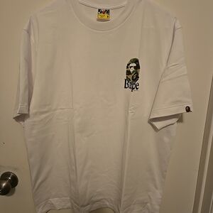 Bathing Ape logo white mens large
